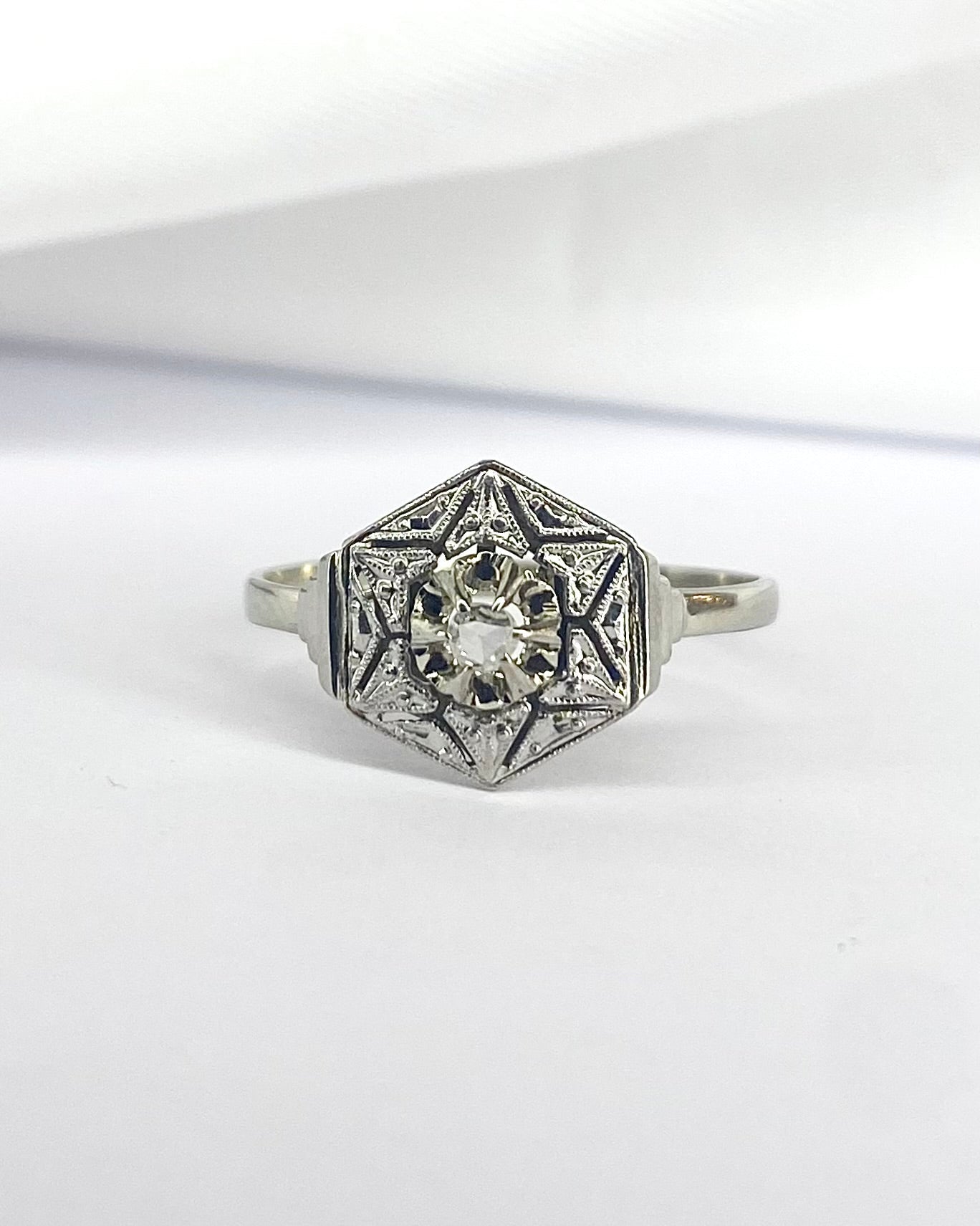 Bague Art Déco Diamant "Romane" - Elliade Paris