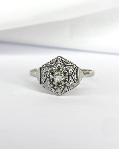 Bague Art Déco Diamant "Romane" - Elliade Paris