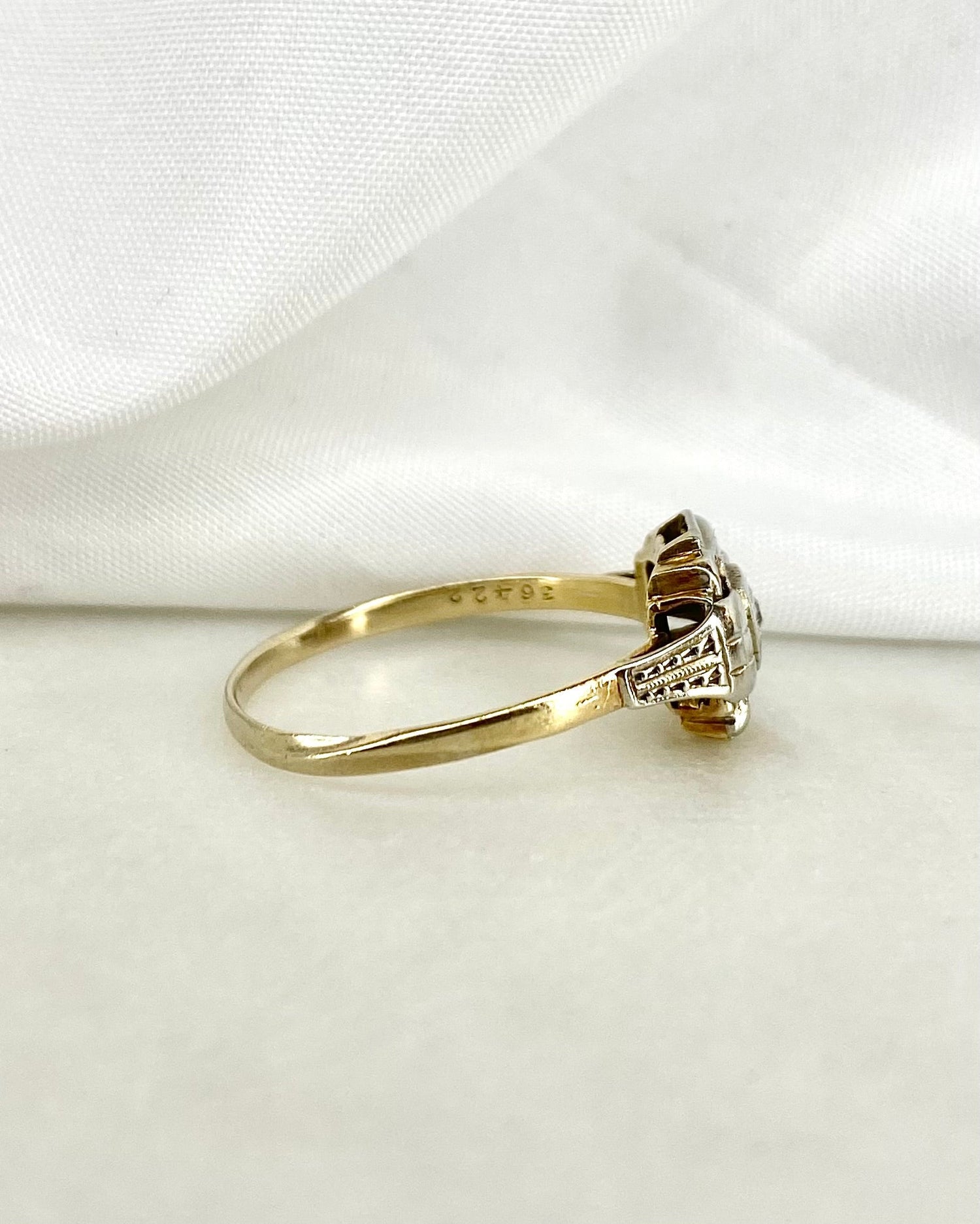 Bague Art déco Diamant &quot;Roselyne&quot; - Elliade Paris