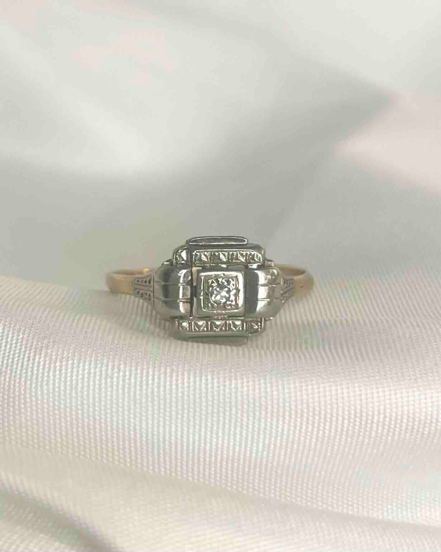 Bague Art déco Diamant "Roselyne" - Elliade Paris