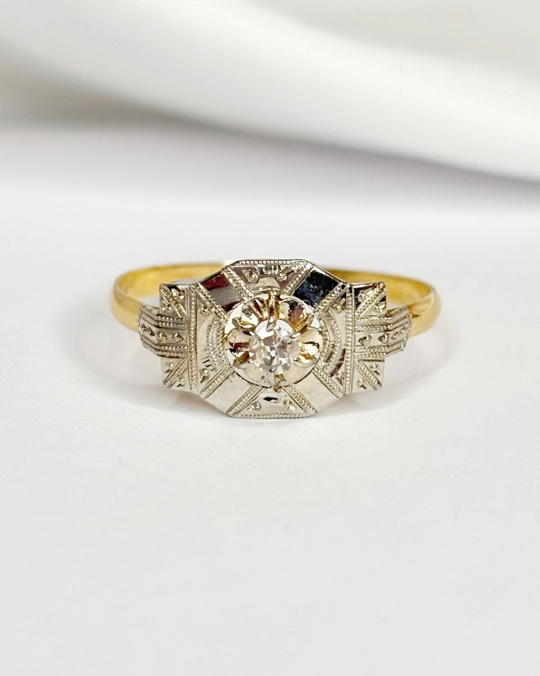 Bague Art - Déco Diamant "Soline" - Elliade Paris