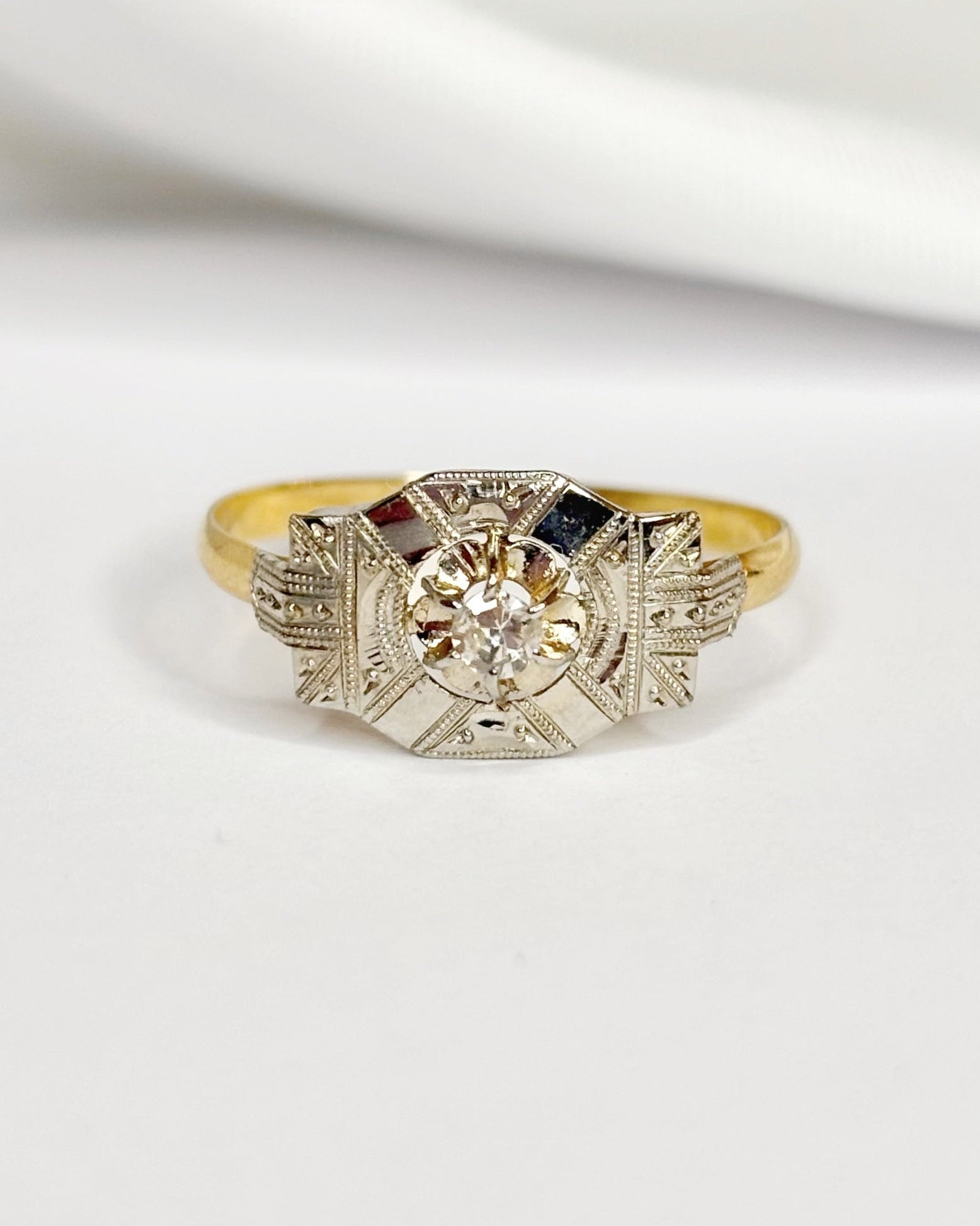 Bague Art - Déco Diamant "Soline" - Elliade Paris