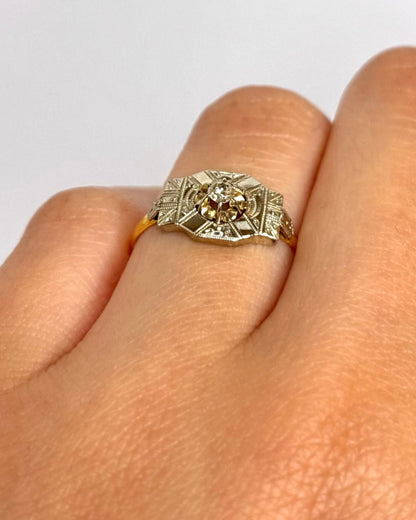 Bague Art - Déco Diamant "Soline" - Elliade Paris