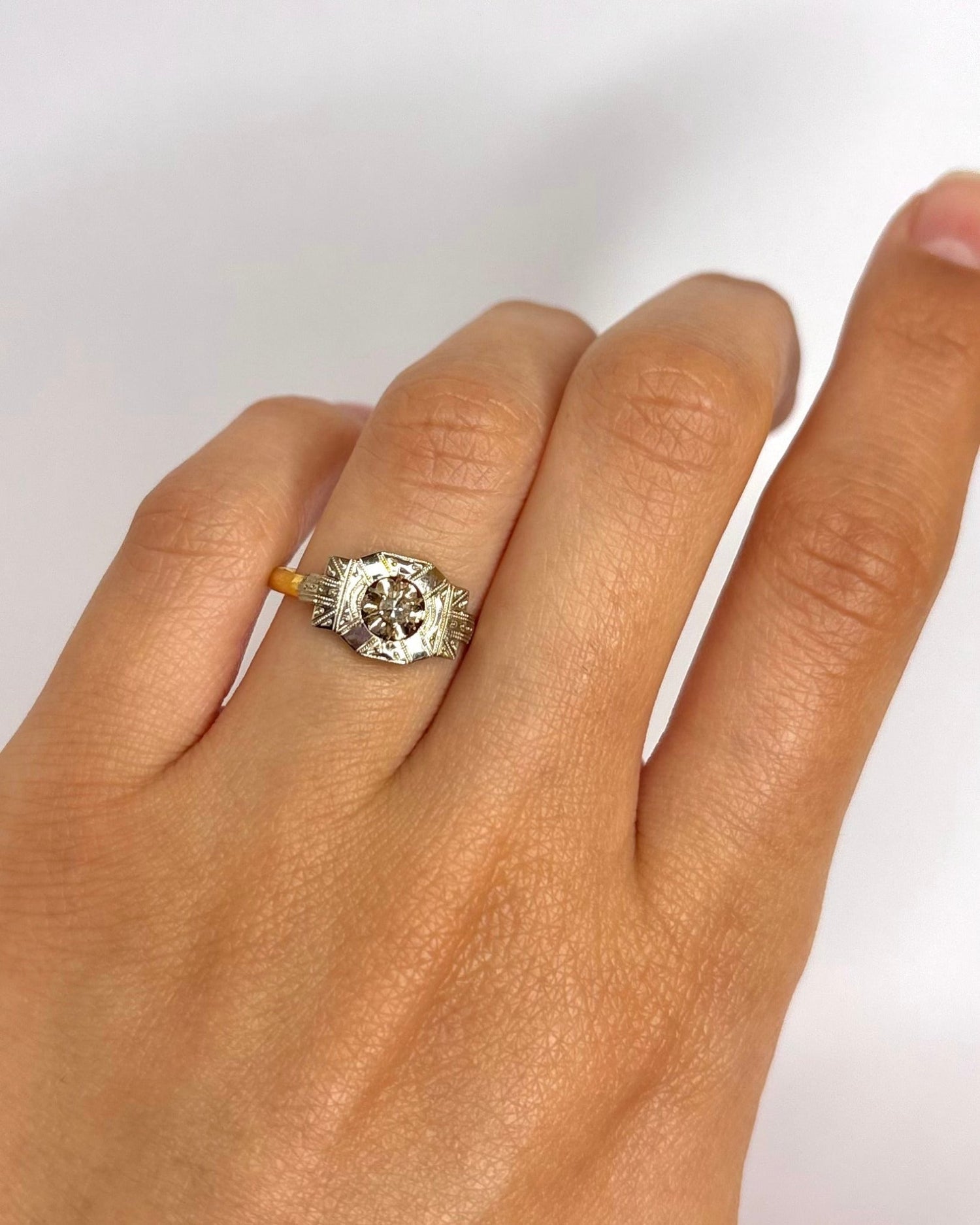 Bague Art - Déco Diamant "Soline" - Elliade Paris