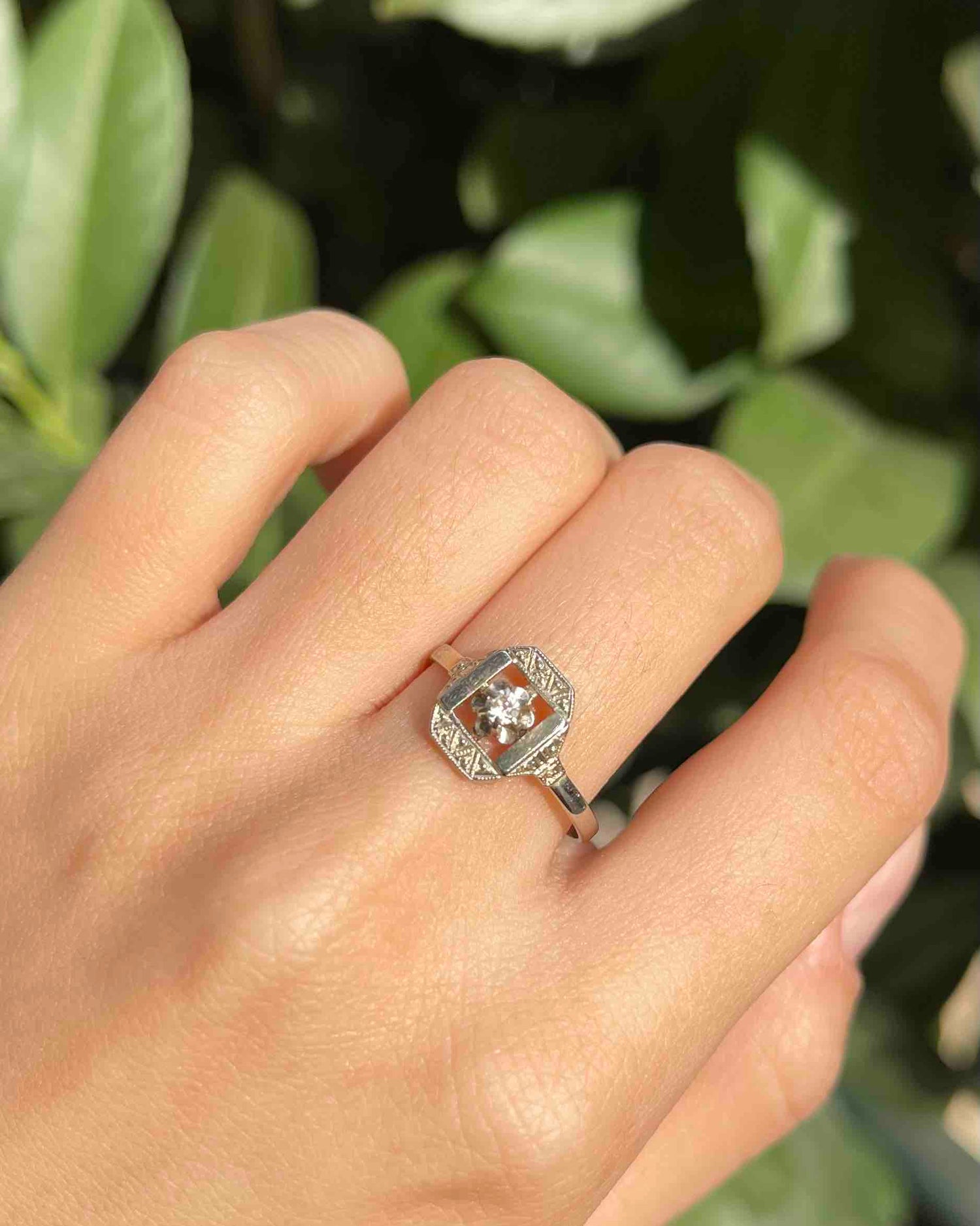Bague Art-Déco Diamant &quot;Andrée&quot;