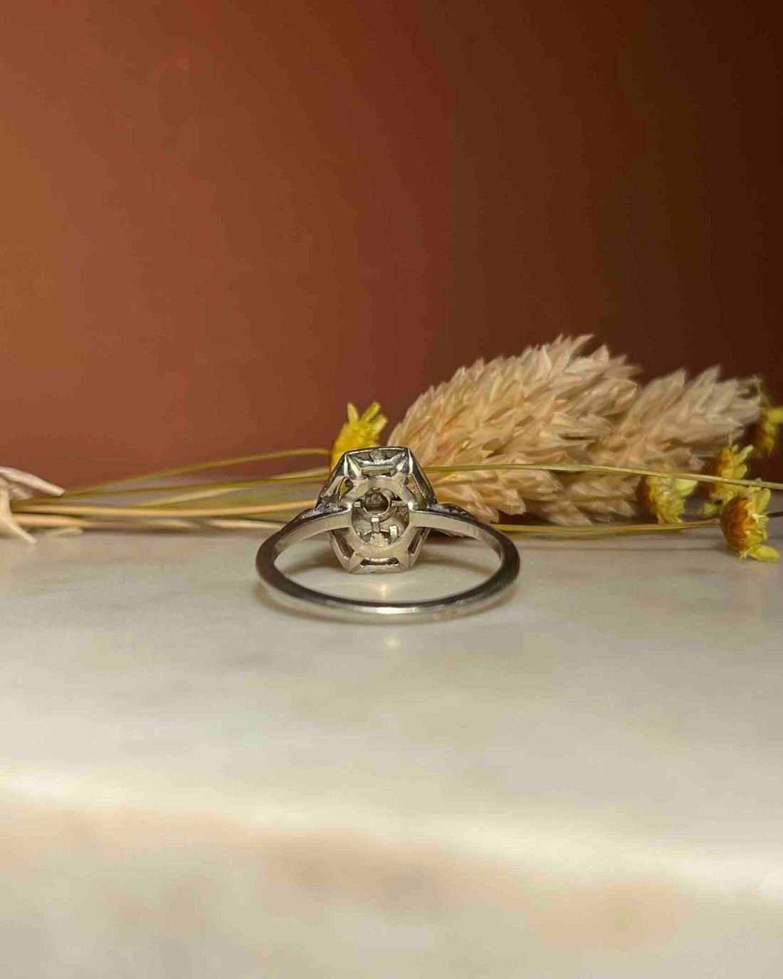 Bague Art - déco Diamant vintage &quot;Kacie&quot; - Elliade Paris