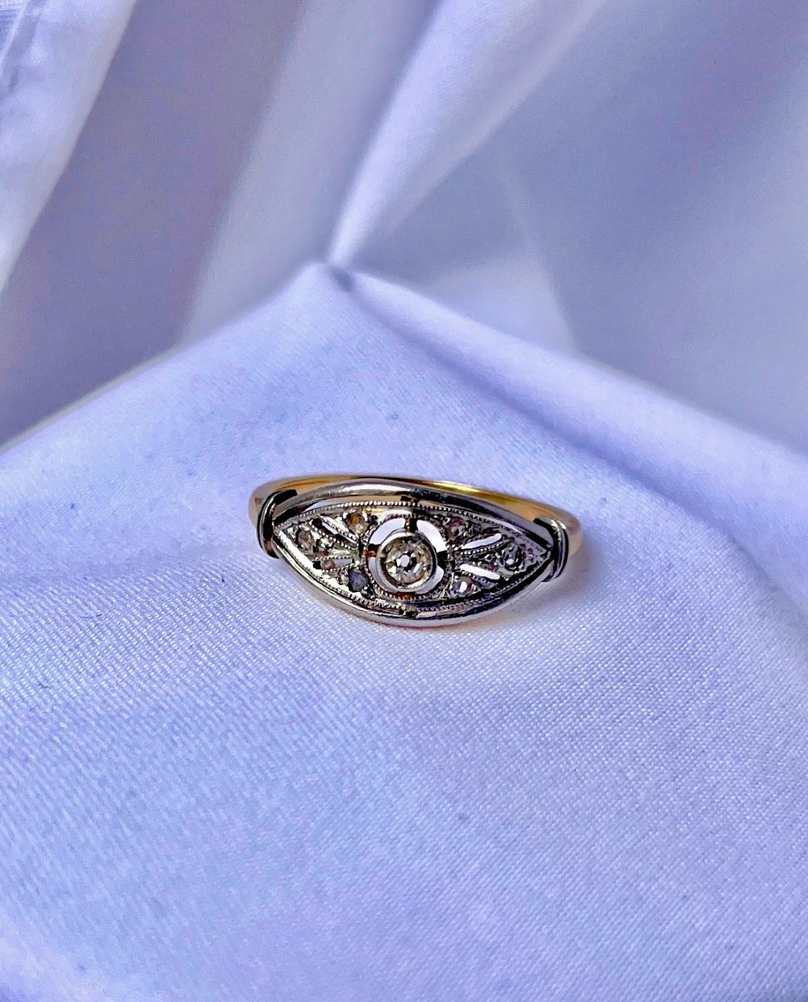 Bague art déco diamant &quot;Zoé &quot; - Elliade Paris