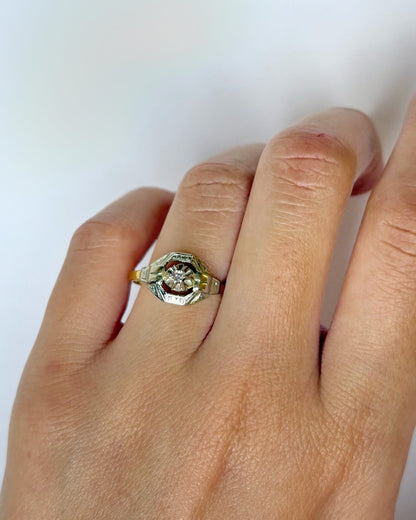 Bague Art Déco Diamant &quot;Zoelia&quot; - Elliade Paris