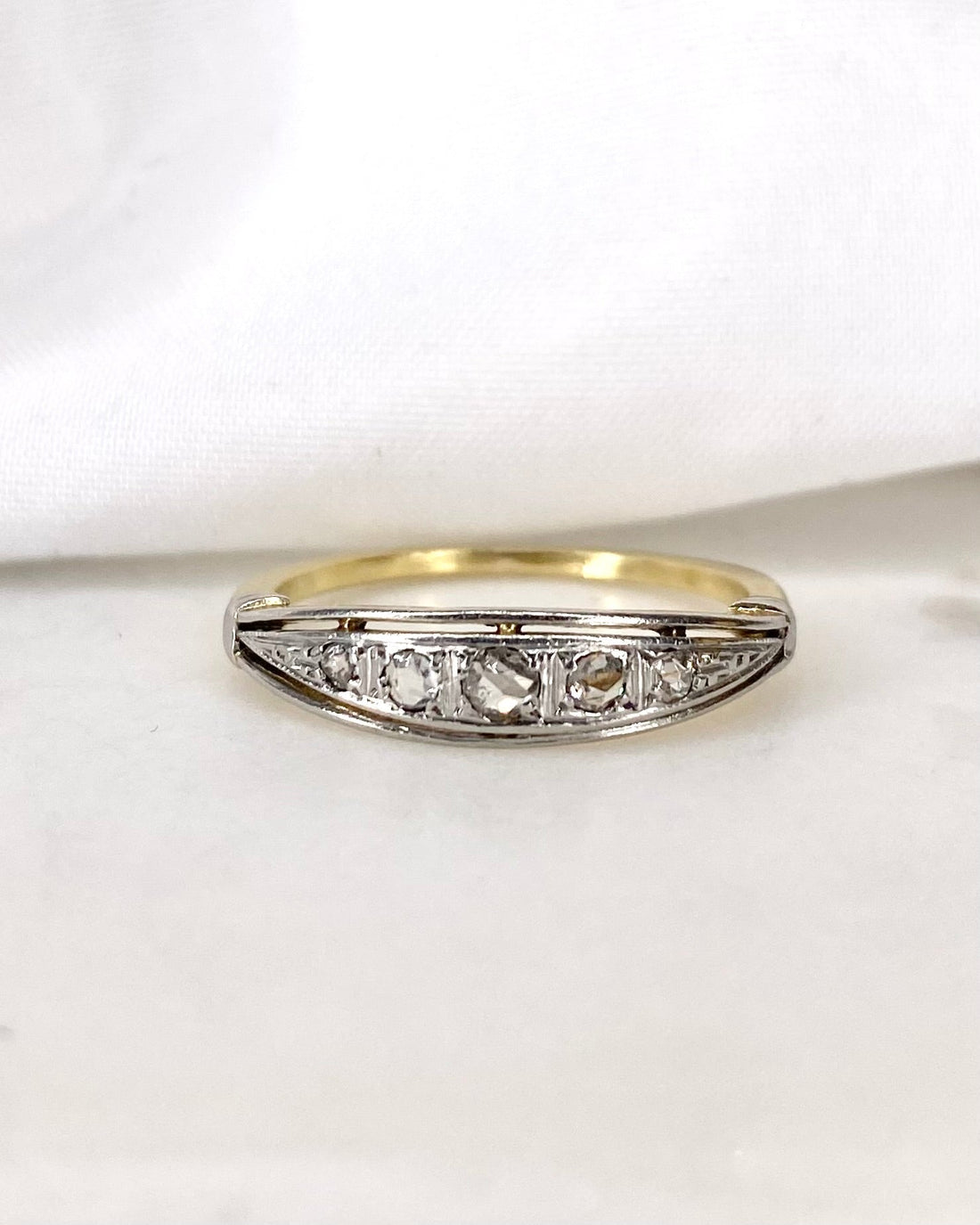 Bague Art Déco Diamants 0.14 carat &quot;Martha&quot; - Elliade Paris