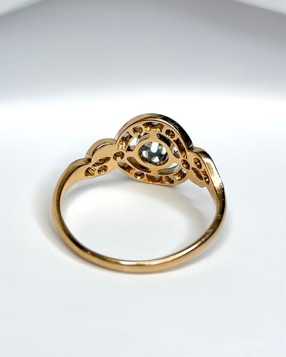 Bague Art-Déco Diamants 0.17 carat "Lily" - Elliade Paris