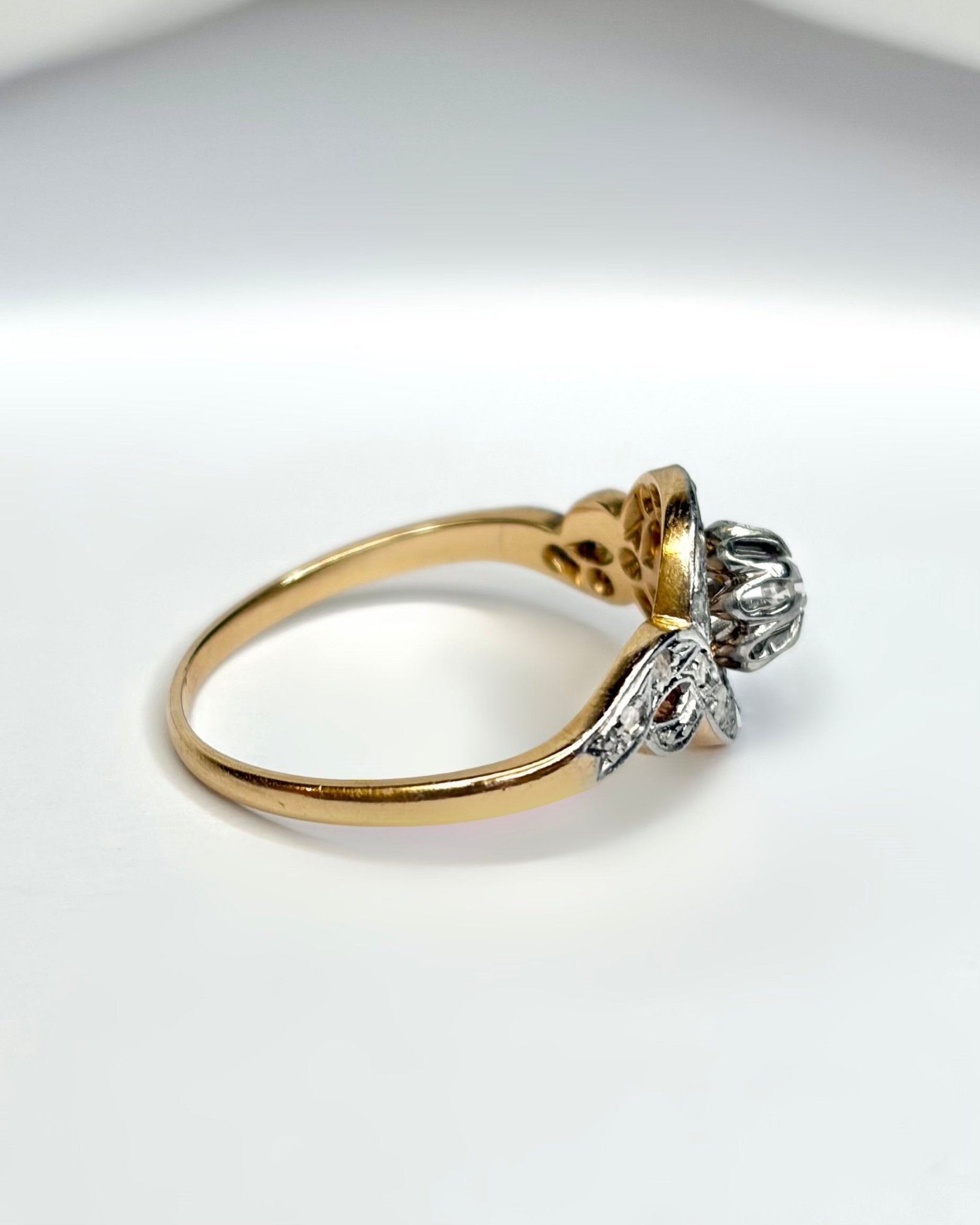 Bague Art-Déco Diamants 0.17 carat "Lily" - Elliade Paris