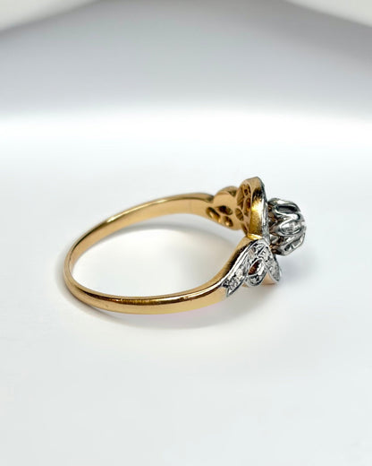 Bague Art-Déco Diamants 0.17 carat "Lily" - Elliade Paris