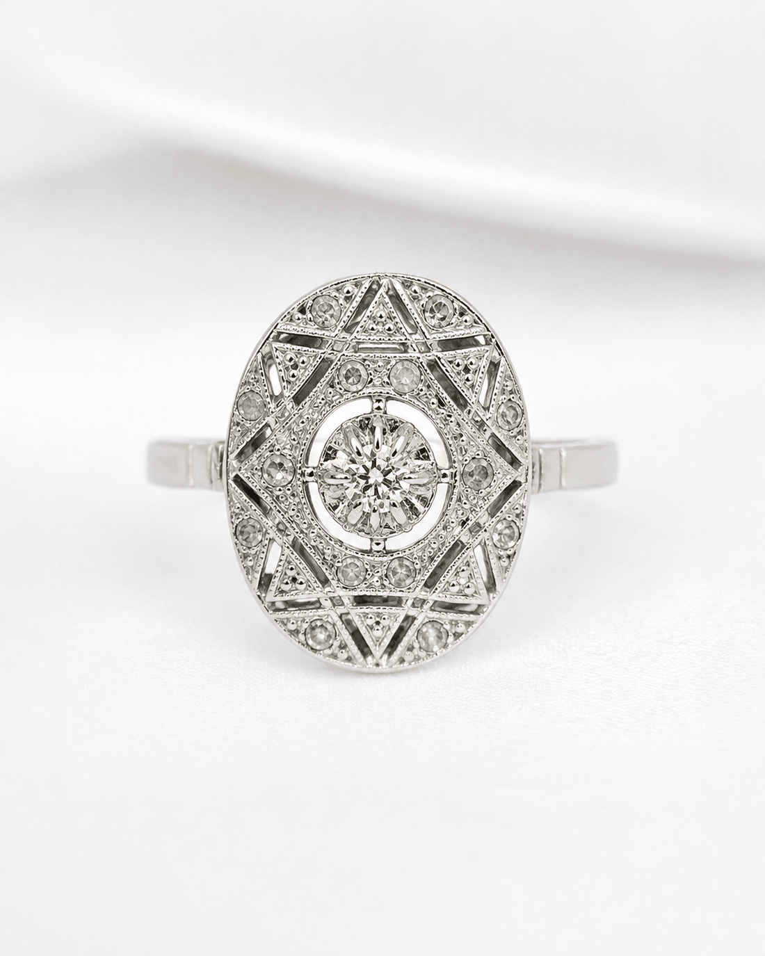 Bague Art-Déco Diamants 0.20 carat "David" - Elliade Paris