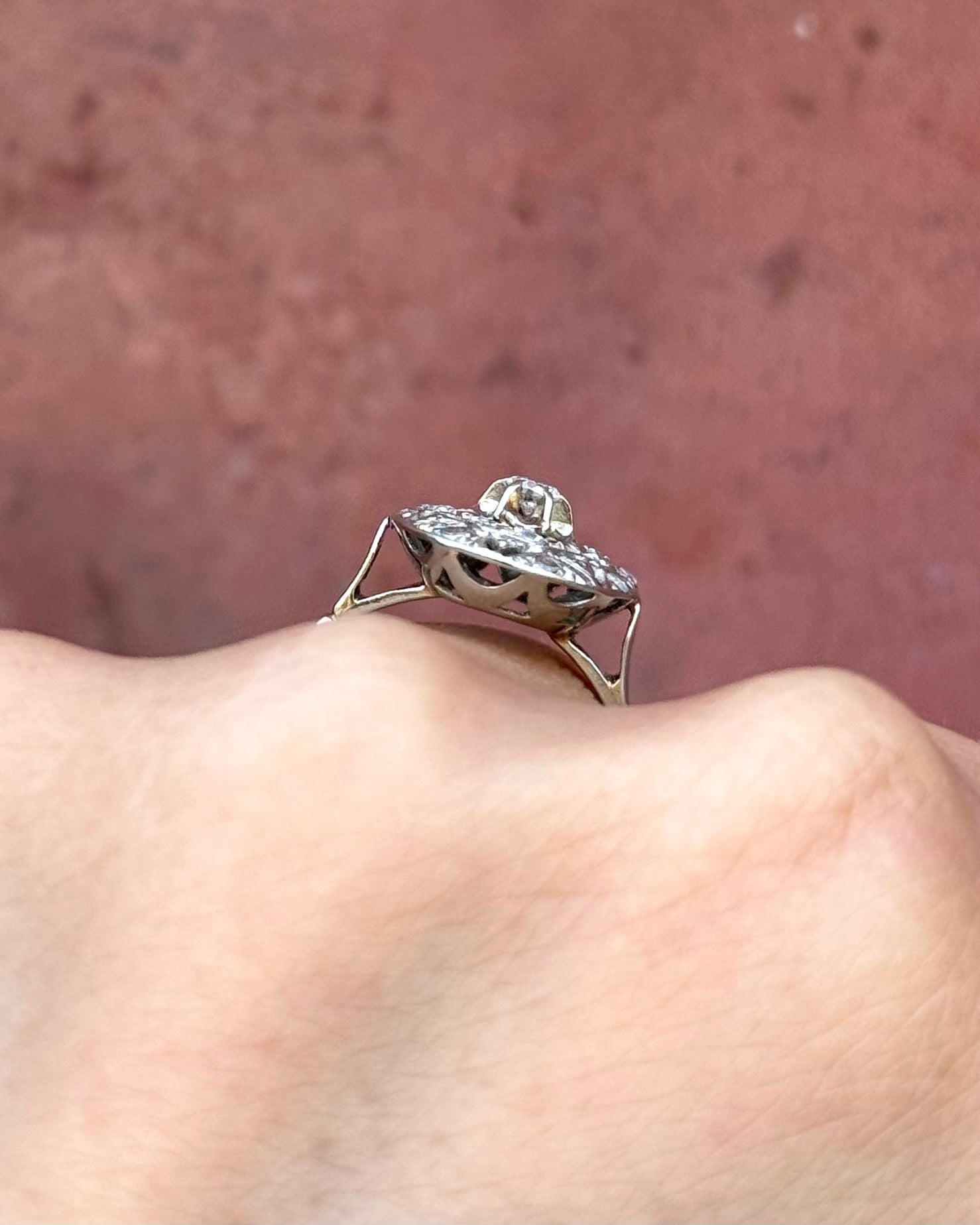 Bague Art-Déco Diamants 0.20 carat "David" - Elliade Paris