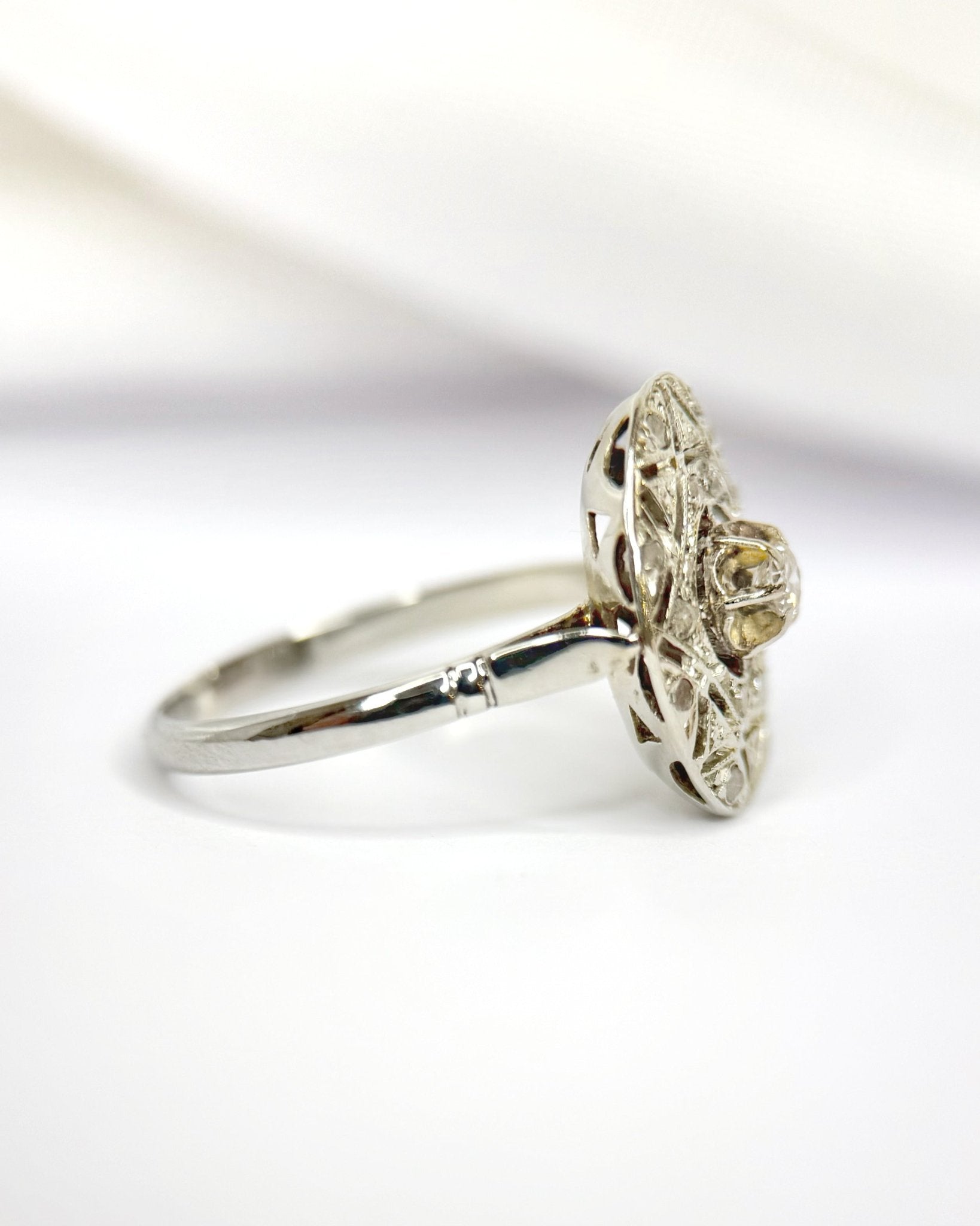 Bague Art-Déco Diamants 0.20 carat "David" - Elliade Paris
