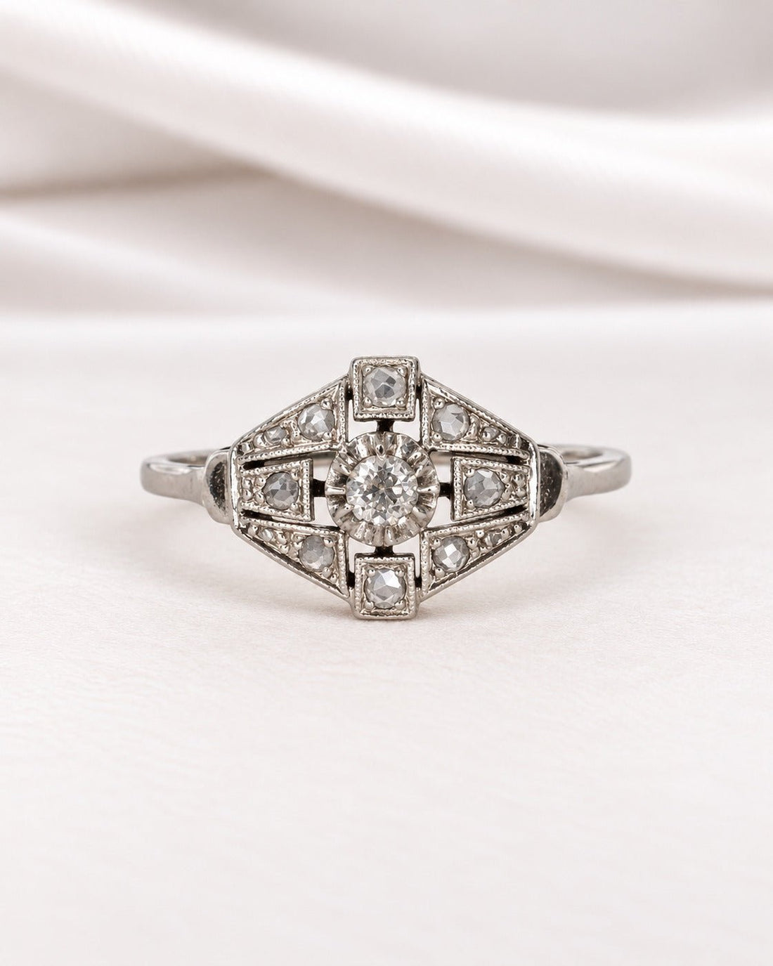 Bague Art-Déco Diamants 0.20 carat "Doriane" - Elliade Paris