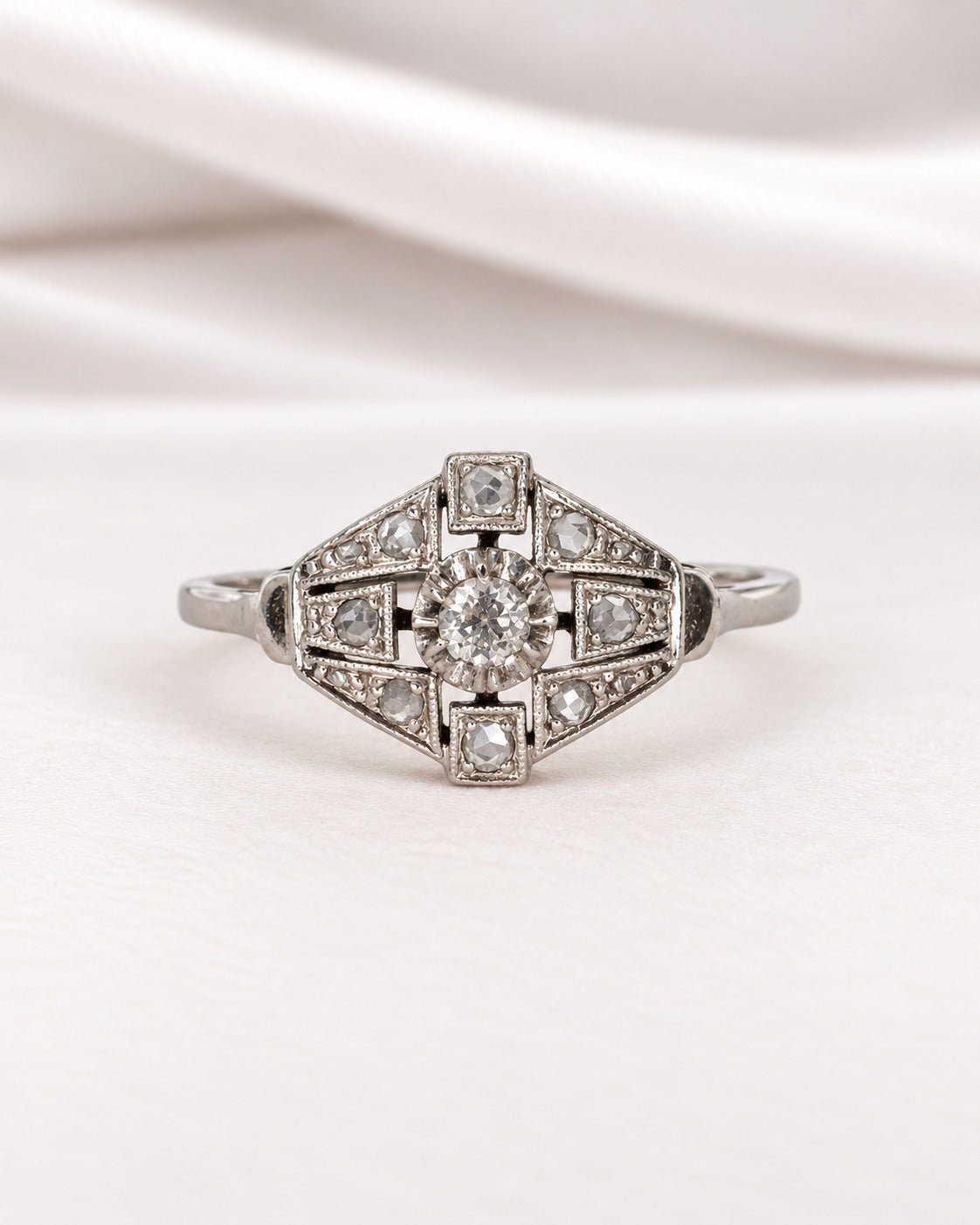 Bague Art-Déco Diamants 0.20 carat "Doriane" - Elliade Paris