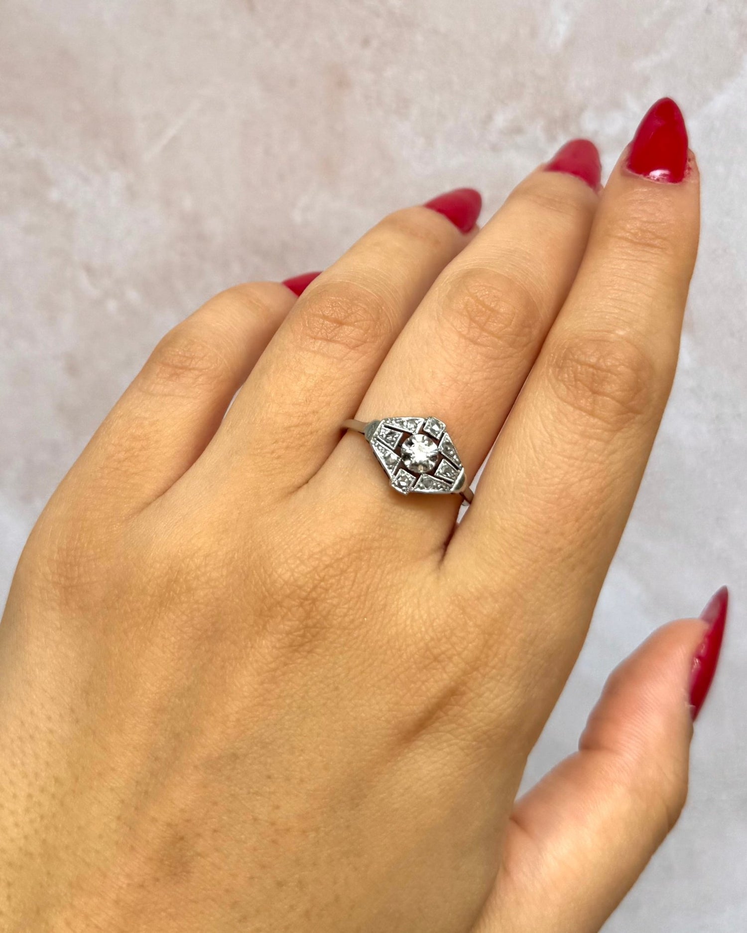 Bague Art-Déco Diamants 0.20 carat "Doriane" - Elliade Paris