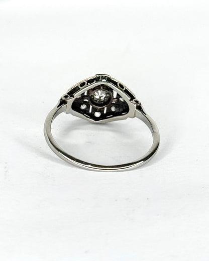 Bague Art-Déco Diamants 0.20 carat "Doriane" - Elliade Paris