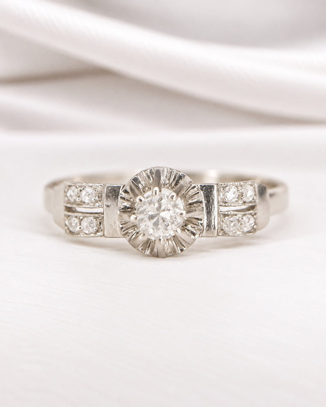 Bague Art-Déco Diamants 0.20 carat "Paulina" - Elliade Paris