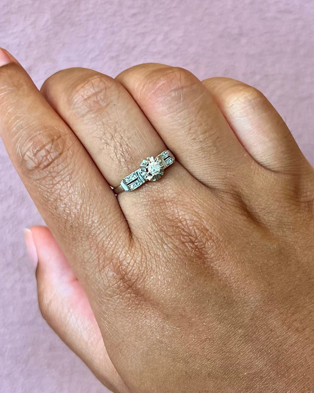 Bague Art-Déco Diamants 0.20 carat "Paulina" - Elliade Paris