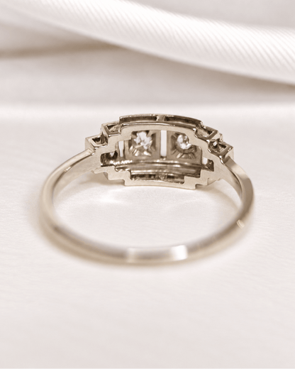 Bague Art-Déco Diamants 0.21 carat "Auxane" - Elliade Paris