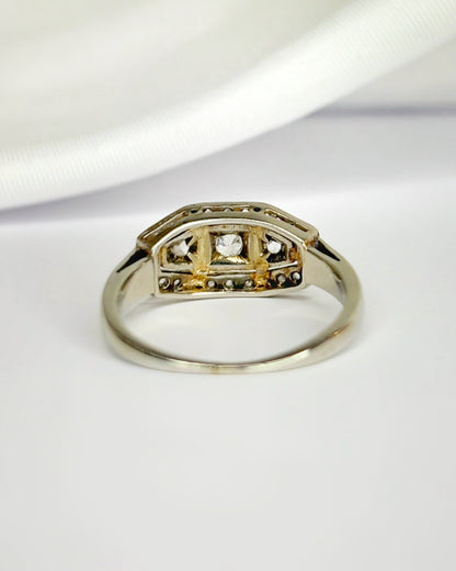 Bague Art-Déco Diamants 0.21 carat "Dana" - Elliade Paris