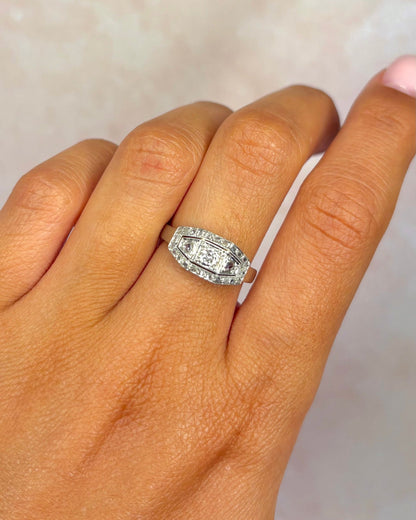 Bague Art-Déco Diamants 0.21 carat "Dana" - Elliade Paris