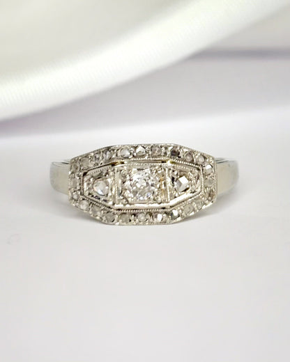Bague Art-Déco Diamants 0.21 carat "Dana" - Elliade Paris