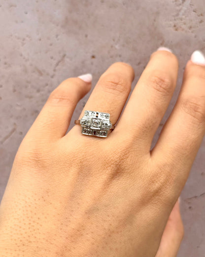 Bague Art-Déco Diamants 0.22 carat "Georgina" - Elliade Paris