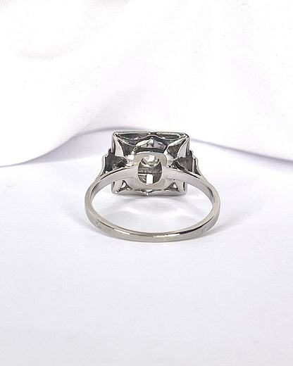 Bague Art-Déco Diamants 0.22 carat "Georgina" - Elliade Paris
