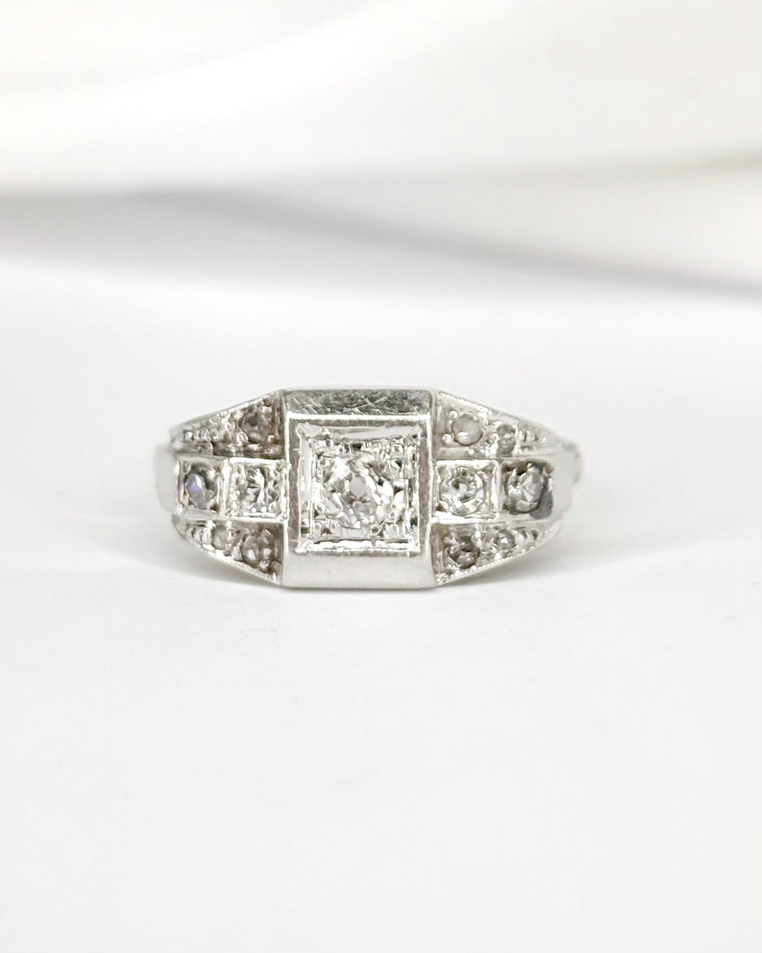 Bague Art - Déco Diamants 0.22 carat "Sybille" - Elliade Paris