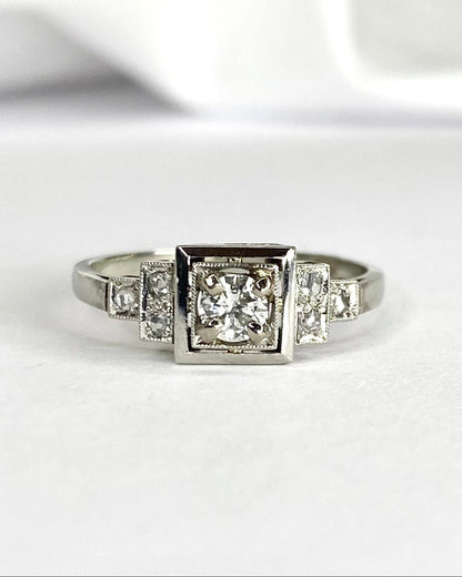 Bague Art - Déco Diamants 0.23 carat "Paula" - Elliade Paris