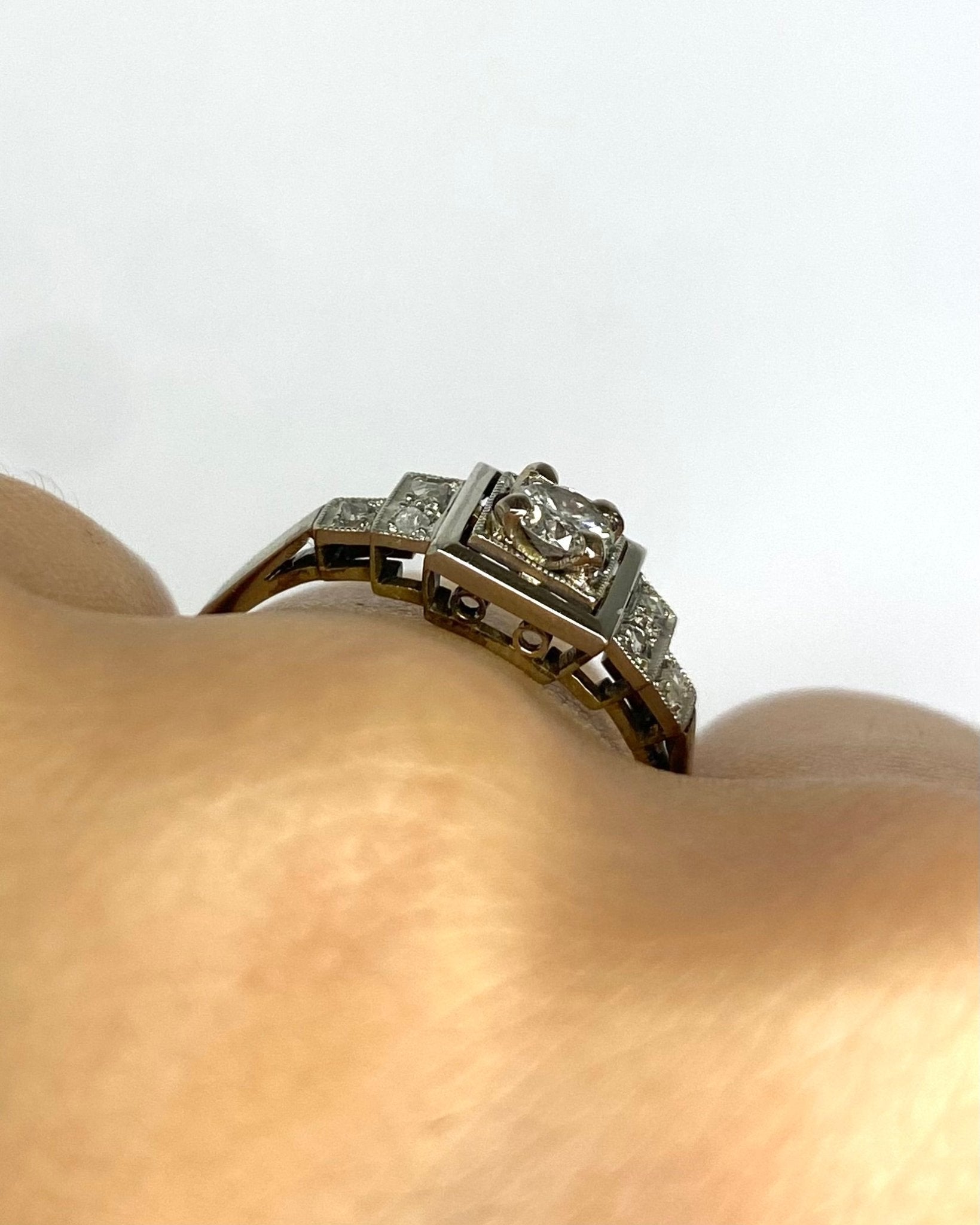 Bague Art - Déco Diamants 0.23 carat "Paula" - Elliade Paris