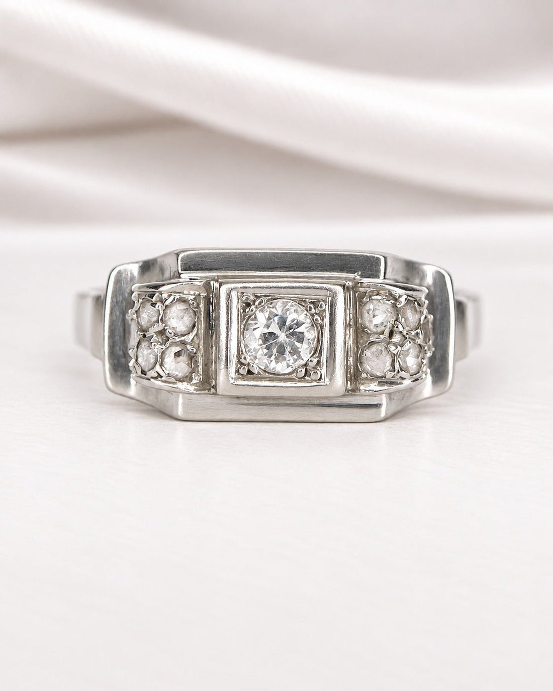 Bague Art-Déco Diamants 0.23 carat "Paul" - Elliade Paris