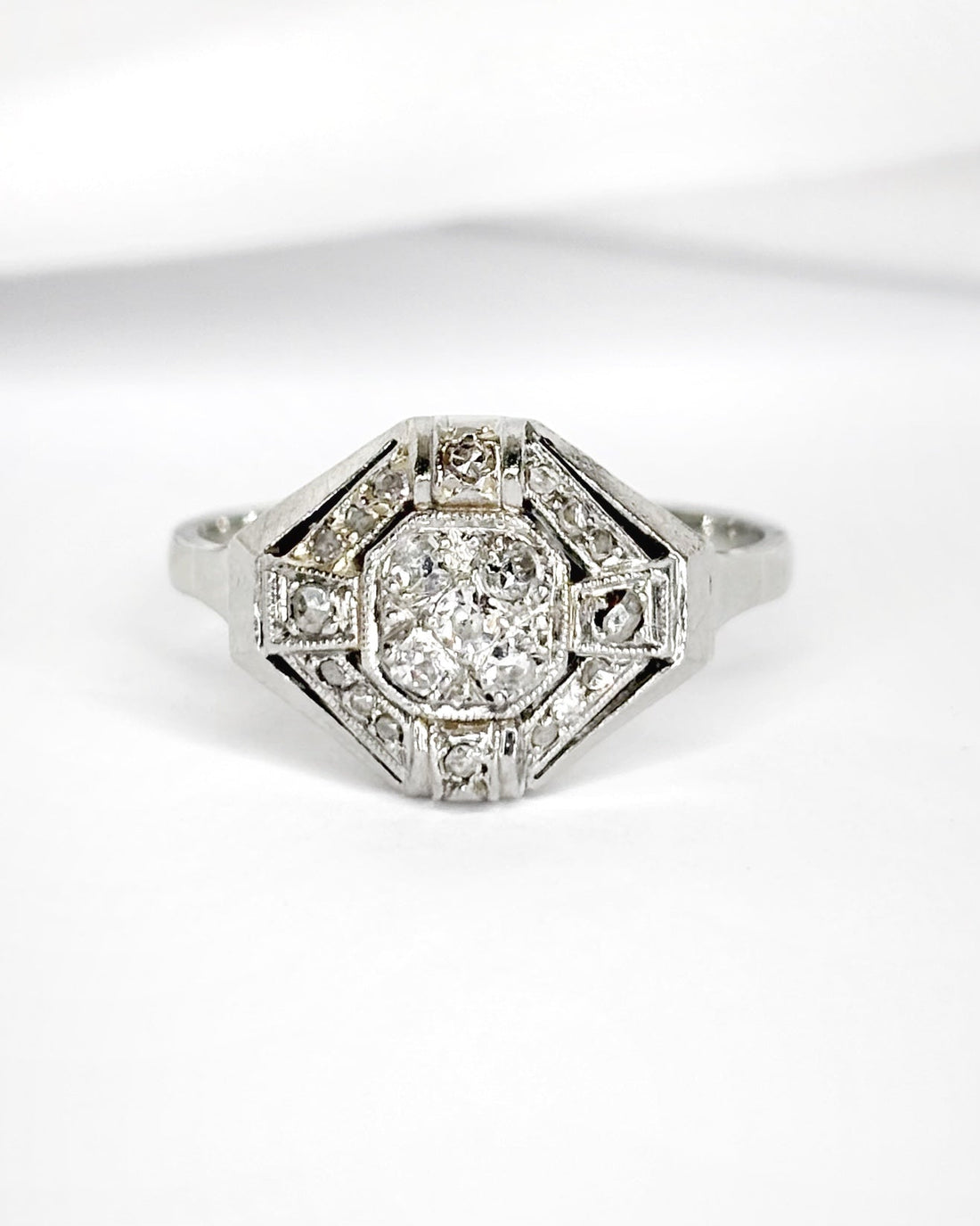 Bague Art Déco Diamants 0.24 carat "Julianne" - Elliade Paris