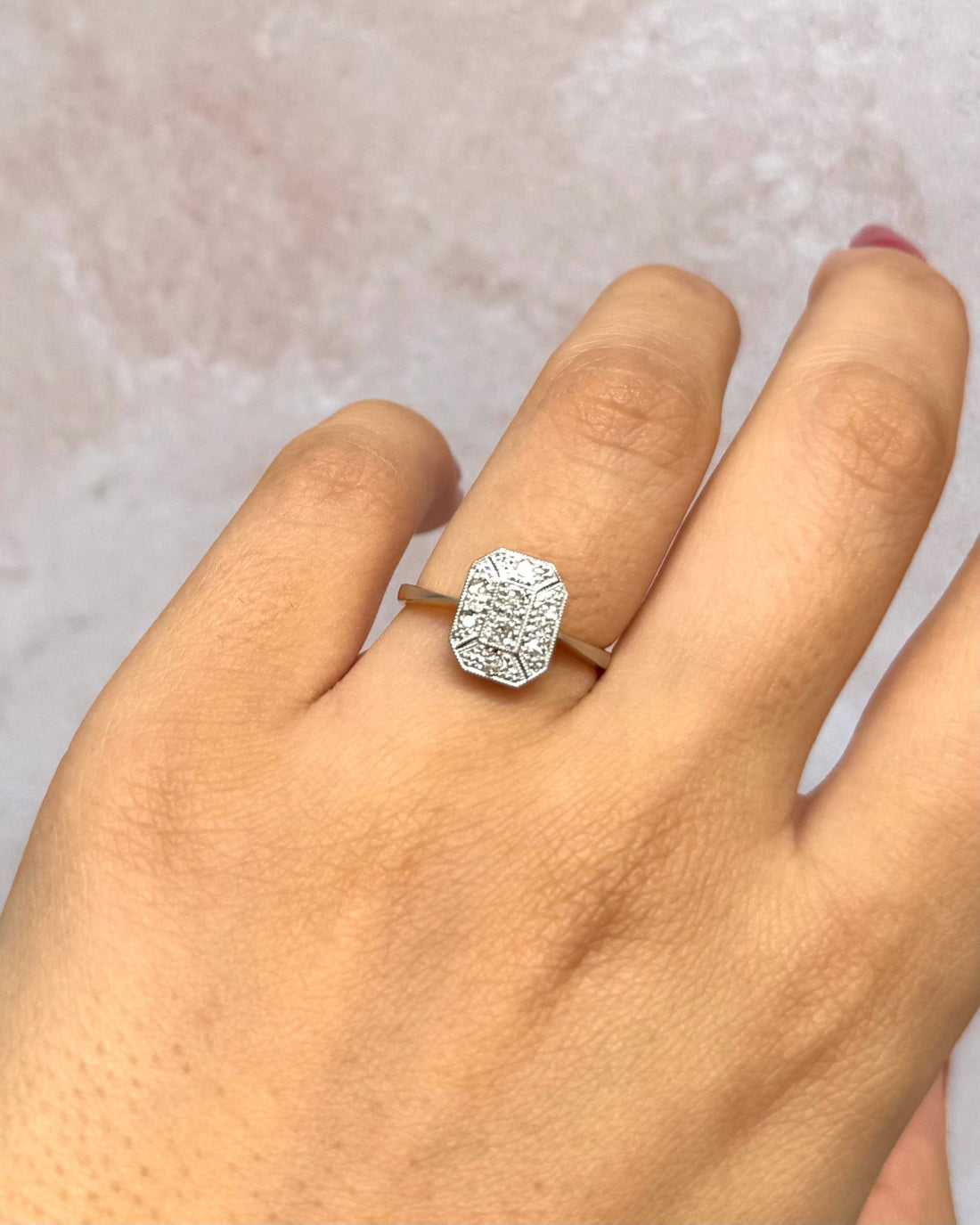 Bague Art-Déco Diamants 0.24 carat "Marie" - Elliade Paris