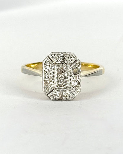 Bague Art-Déco Diamants 0.24 carat "Marie" - Elliade Paris