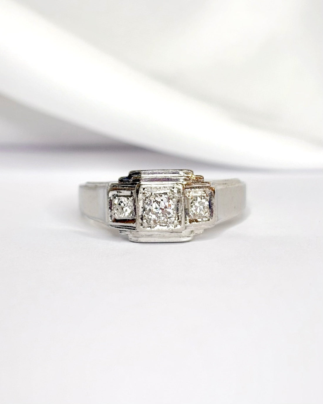 Bague Art Déco Diamants 0.25 carat "Diane" - Elliade Paris