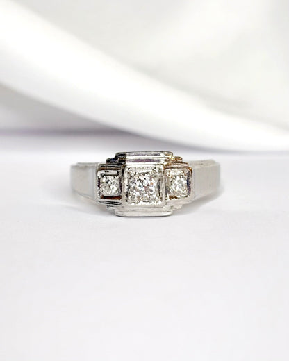 Bague Art Déco Diamants 0.25 carat "Diane" - Elliade Paris