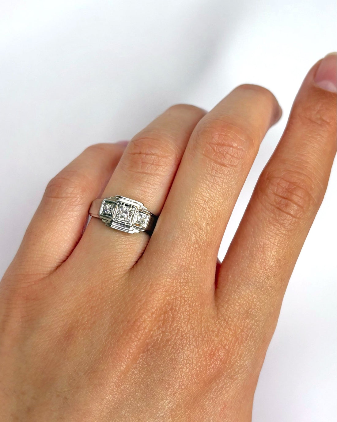 Bague Art Déco Diamants 0.25 carat "Diane" - Elliade Paris