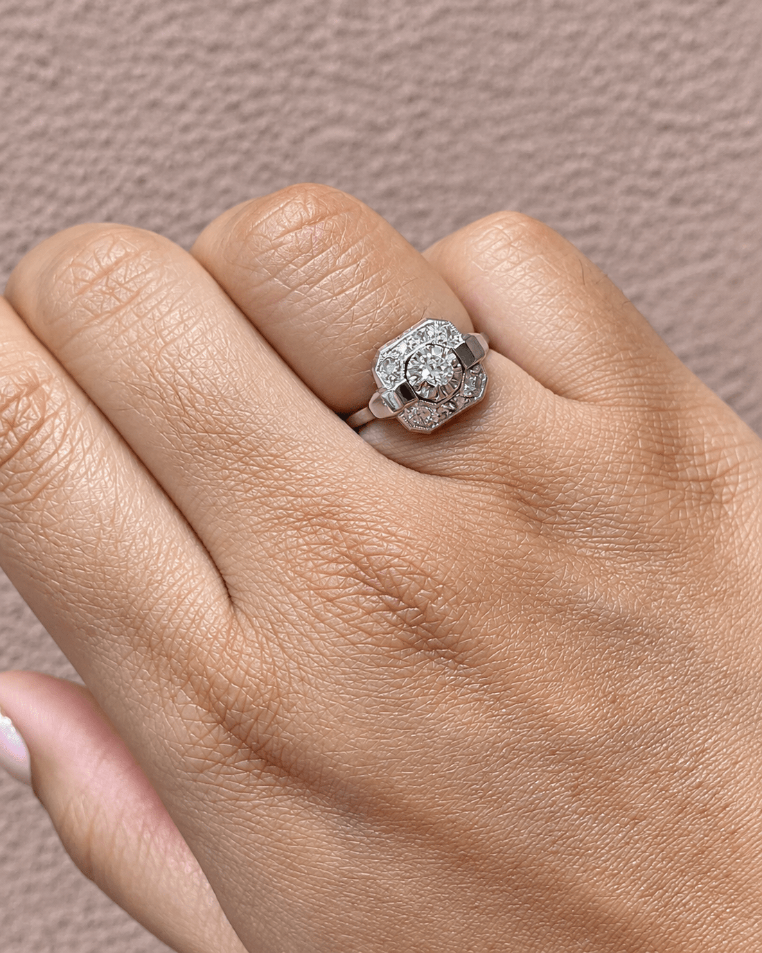 Bague Art-Déco Diamants 0.25 carat "Ulysse" - Elliade Paris