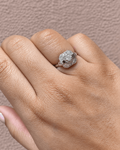 Bague Art-Déco Diamants 0.25 carat "Ulysse" - Elliade Paris