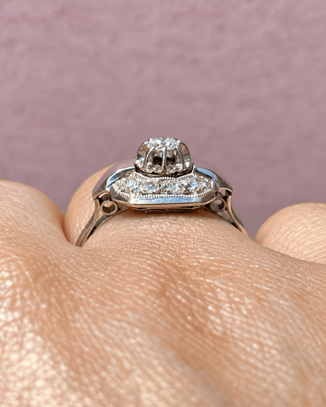 Bague Art-Déco Diamants 0.25 carat "Ulysse" - Elliade Paris
