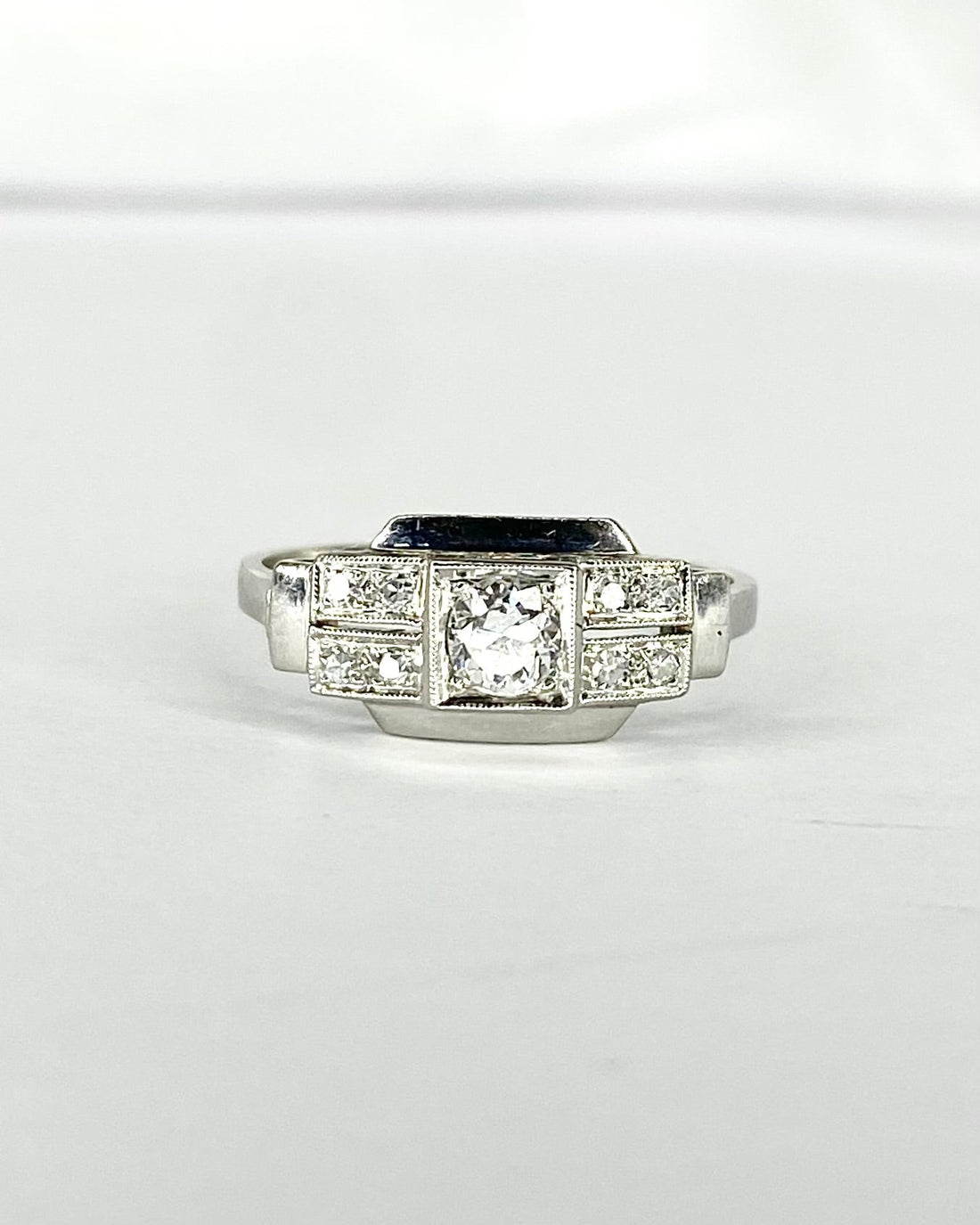 Bague Art - Déco Diamants 0.26 carat "Esmée" - Elliade Paris