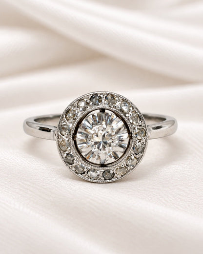 Bague Art-Déco Diamants 0.26 carat "Lizéa" - Elliade Paris