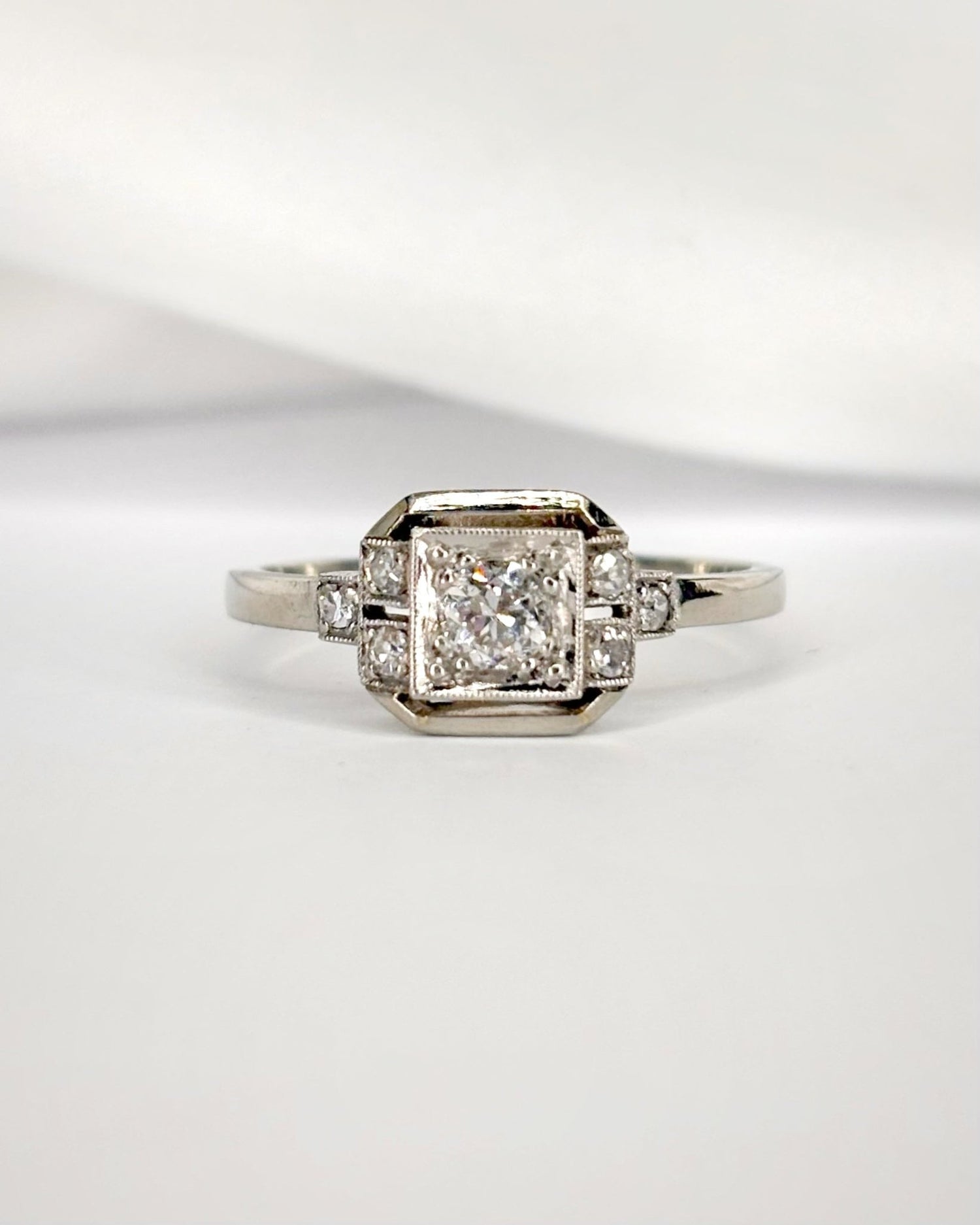 Bague Art Déco Diamants 0.30 carat "Juliana" - Elliade Paris