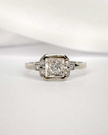 Bague Art Déco Diamants 0.30 carat "Juliana" - Elliade Paris