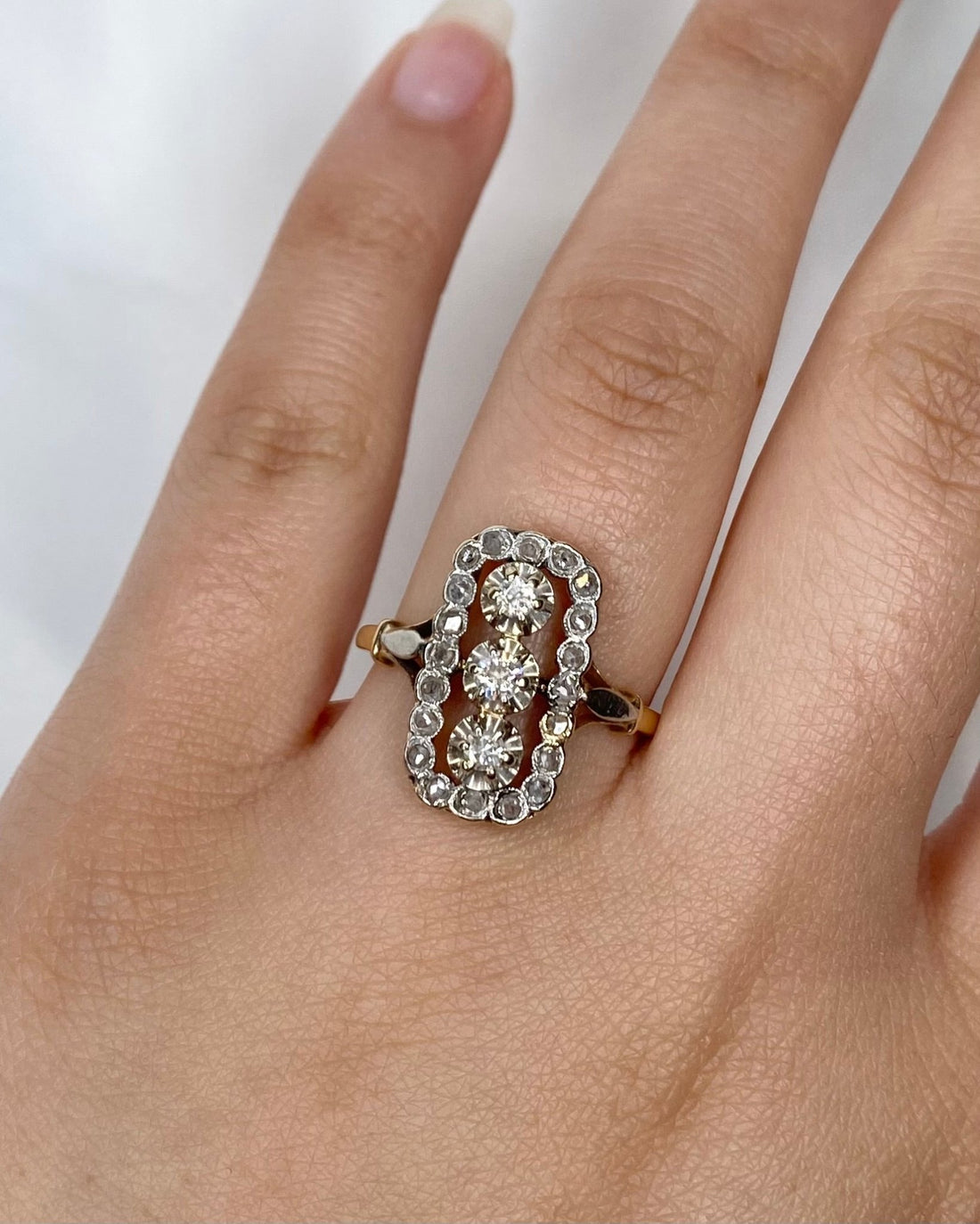 Bague Art - Déco Diamants 0.30 carat "Léorine" - Elliade Paris