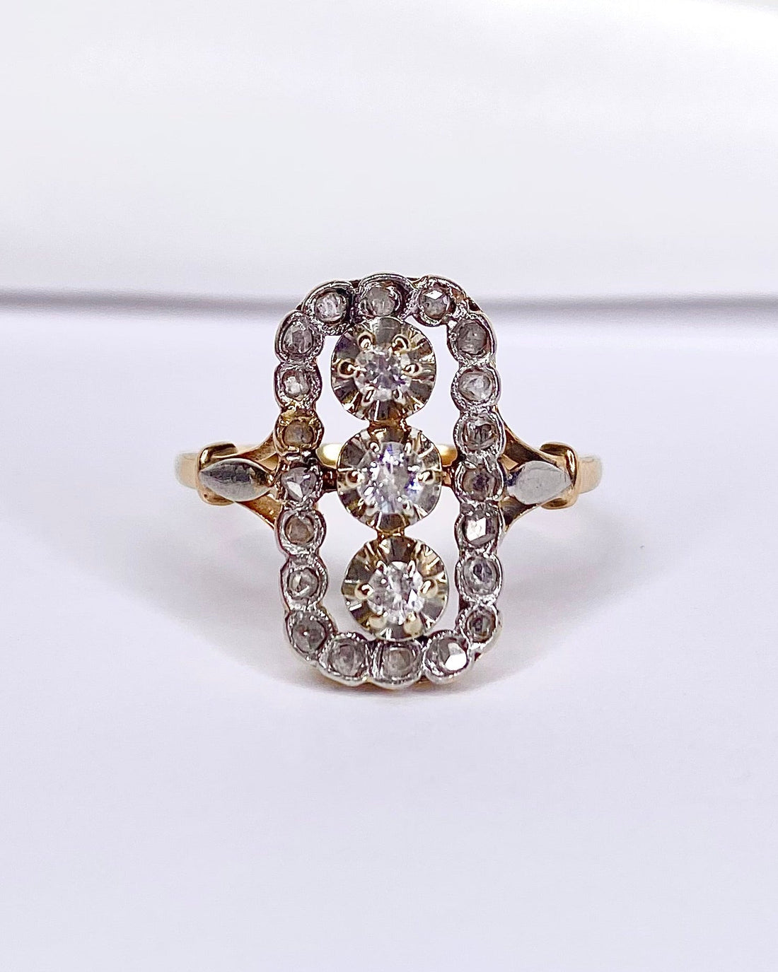 Bague Art - Déco Diamants 0.30 carat "Léorine" - Elliade Paris